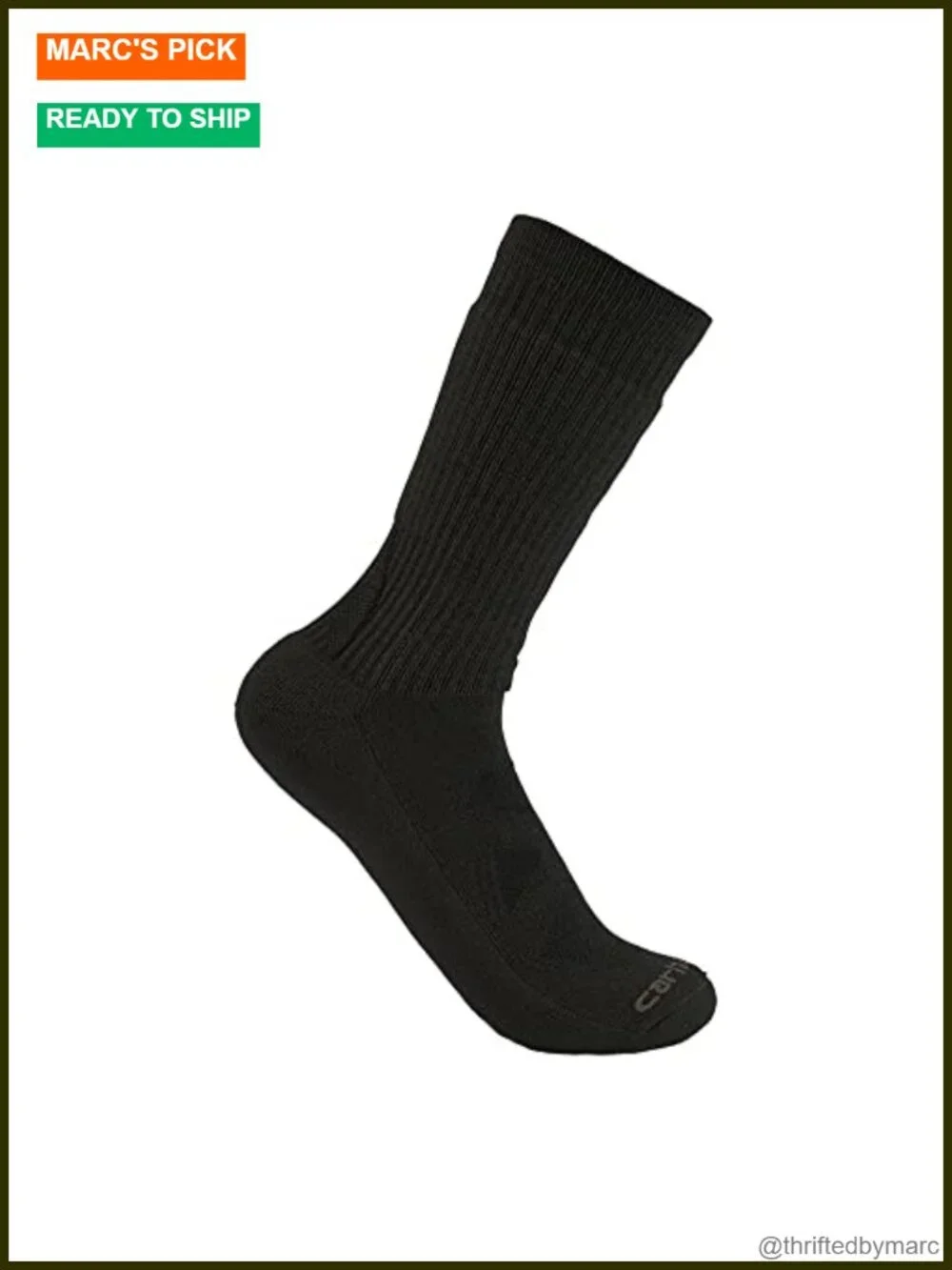 Midweight Merino Wool Blend Uniform Crew Socks for Men - Work Athletic Socks